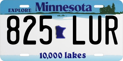 MN license plate 825LUR