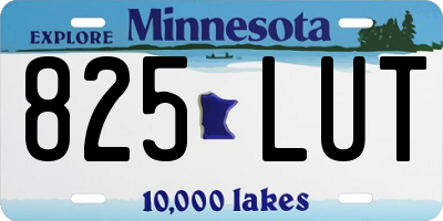 MN license plate 825LUT