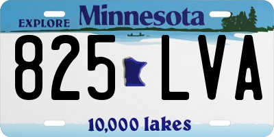 MN license plate 825LVA