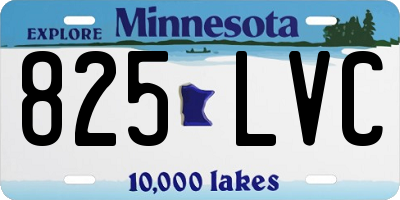 MN license plate 825LVC