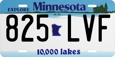 MN license plate 825LVF