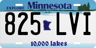 MN license plate 825LVI