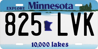 MN license plate 825LVK