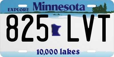 MN license plate 825LVT