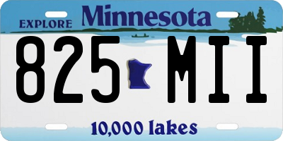 MN license plate 825MII