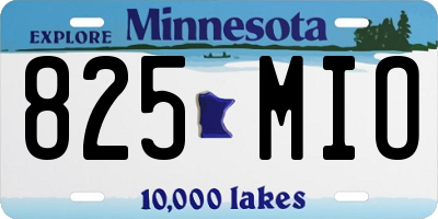 MN license plate 825MIO