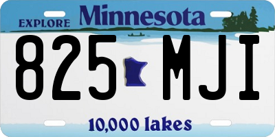 MN license plate 825MJI
