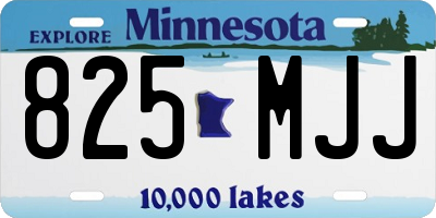 MN license plate 825MJJ