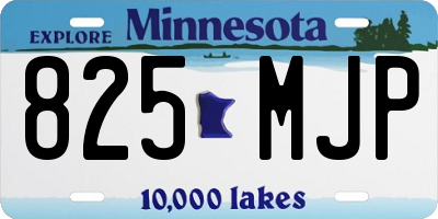 MN license plate 825MJP