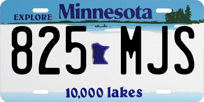 MN license plate 825MJS