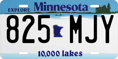 MN license plate 825MJY