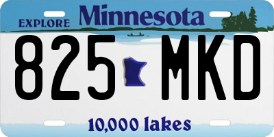 MN license plate 825MKD