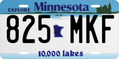 MN license plate 825MKF