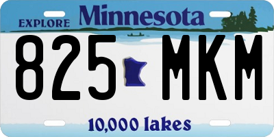 MN license plate 825MKM