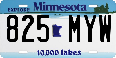 MN license plate 825MYW