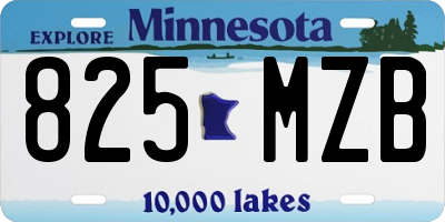 MN license plate 825MZB