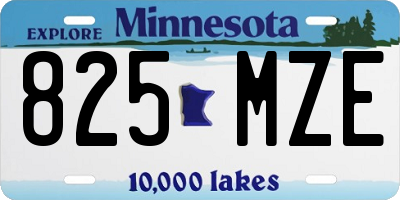 MN license plate 825MZE