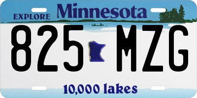 MN license plate 825MZG