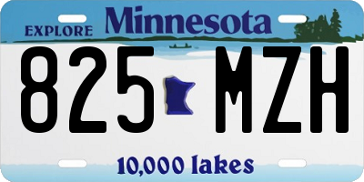 MN license plate 825MZH
