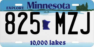 MN license plate 825MZJ