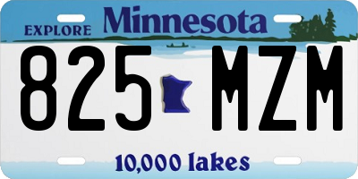 MN license plate 825MZM