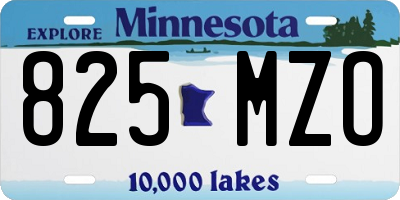 MN license plate 825MZO