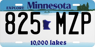 MN license plate 825MZP