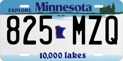 MN license plate 825MZQ
