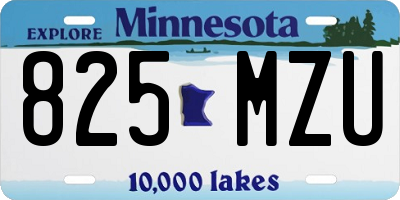 MN license plate 825MZU