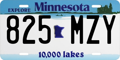 MN license plate 825MZY
