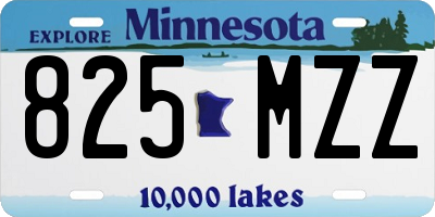 MN license plate 825MZZ
