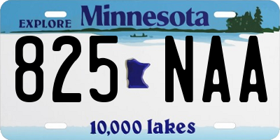 MN license plate 825NAA
