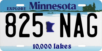 MN license plate 825NAG