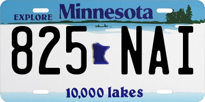 MN license plate 825NAI
