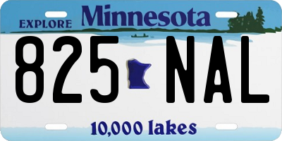 MN license plate 825NAL