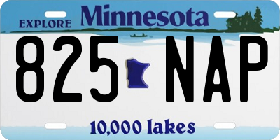 MN license plate 825NAP