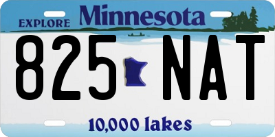 MN license plate 825NAT