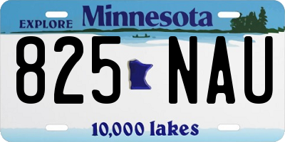 MN license plate 825NAU