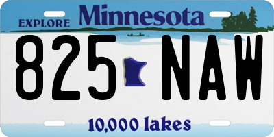 MN license plate 825NAW