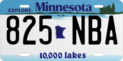 MN license plate 825NBA