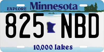 MN license plate 825NBD