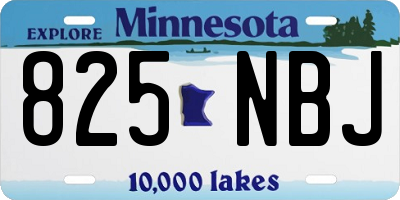 MN license plate 825NBJ