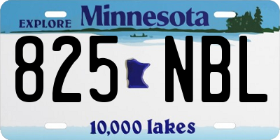 MN license plate 825NBL