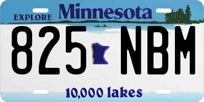 MN license plate 825NBM
