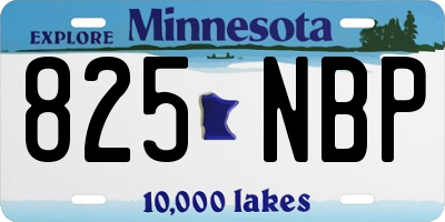 MN license plate 825NBP