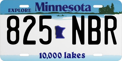 MN license plate 825NBR