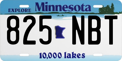 MN license plate 825NBT