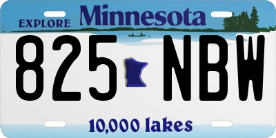 MN license plate 825NBW