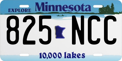 MN license plate 825NCC