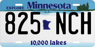 MN license plate 825NCH